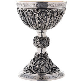 Calice e patena Molina stile romanico argento 925