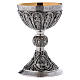 Brass paten and chalice with cup in sterling silver, Romanesque collection by Molina s2