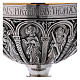 Brass paten and chalice with cup in sterling silver, Romanesque collection by Molina s4