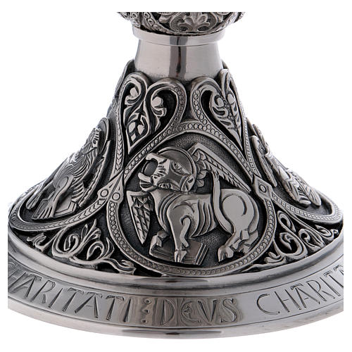 Calice e patena Molina stile romanico coppa argento 925 7