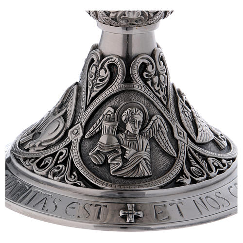 Calice e patena Molina stile romanico coppa argento 925 8