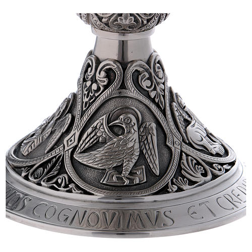 Calice e patena Molina stile romanico coppa argento 925 9