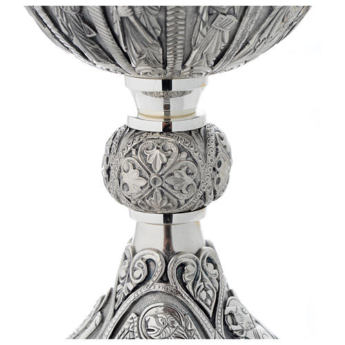 Calice e patena Molina stile romanico ottone 7
