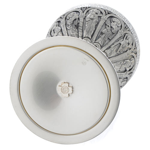 Calice e patena Molina stile romanico ottone 9