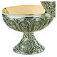 Paten alms dish in brass with cup in sterling silver, Romanesque collection by Molina s1