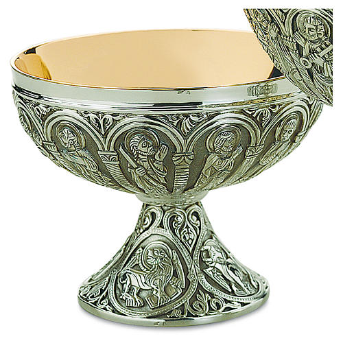 Patena offertoriale Molina stile romanico coppa argento 925 1