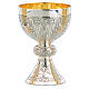 Molina chalice and paten with cup in sterling silver, Romanesque collection with Apostles s1