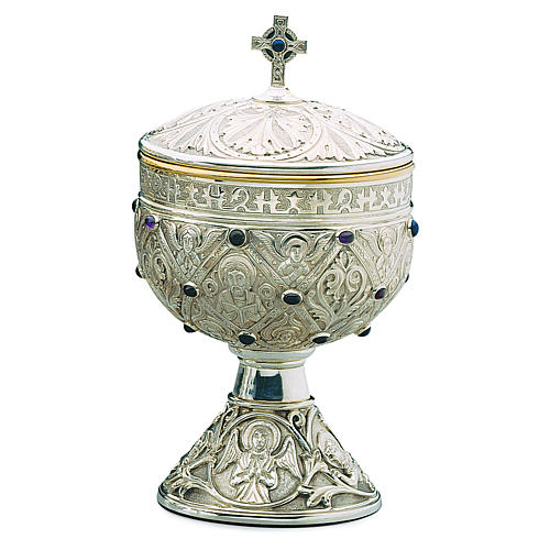Molina ciborium with cup in sterling silver, Romanesque collection with Apostles 1