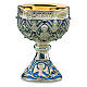 Chalice and paten Romanesque collection made with enamels and cup in sterling silver by Molina s1