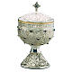 Chalice and paten Romanesque collection made with enamels and brass by Molina s1