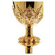 Cálice e patena Molina estilo gótico octogonal copa prata 925 dourada s2