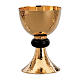 Chalice and paten Molina Saint Patrick model in gold brass s1
