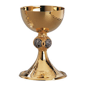 Chalice and paten Molina with Evangelists' symbols in 925 silver