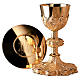 Chalice and paten Molina in Gothic style octagonal shape in gold 925 solid sterling silver s1
