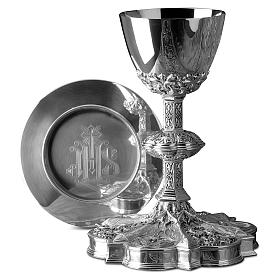 Calice e patena Molina stile gotico coppa argento 925
