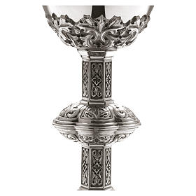Calice e patena Molina stile gotico argento massiccio 925