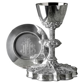 Chalice and paten Molina in 925 solid sterling silver Gothic style