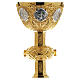 Chalice and paten Molina Via Crucis with cup in gold 925 sterling silver s2