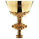 Cálice e patena Molina Evangelistas estilo gótico prata 925 maciça dourada s2