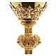 Chalice and paten Molina with rubies and garnets in Gothic style with cup in golden 925 sterling silver s2