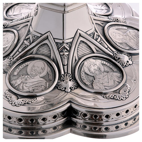 Cáliz y Patena Molina medallones Santos estilo gótico copa plata 925 8