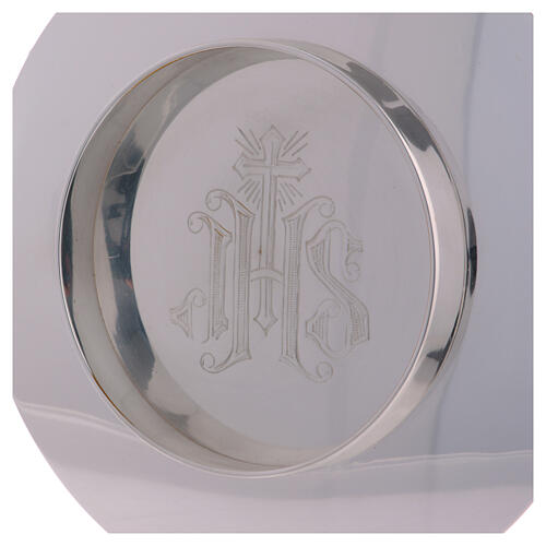 Cálice e patena Molina medalhões Santos estilo gótico copa prata 925 dourada 10