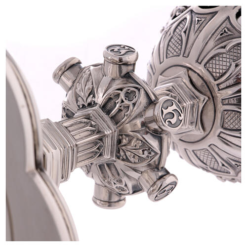 Cálice e patena Molina medalhões Santos estilo gótico copa prata 925 dourada 14