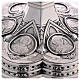 Cálice e patena Molina medalhões Santos estilo gótico copa prata 925 dourada s11
