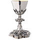 Molina chalice and paten with medallions representing the saints Gothic style in 925 solid sterling silver s2