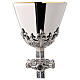Molina chalice and paten with medallions representing the saints Gothic style in 925 solid sterling silver s3