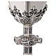 Molina chalice and paten with medallions representing the saints Gothic style in 925 solid sterling silver s4