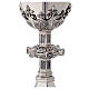 Molina chalice and paten with medallions representing the saints Gothic style in 925 solid sterling silver s10