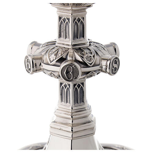 Calice e Patena Molina medaglioni santi stile gotico argento massiccio 925 5