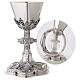 Calice e Patena Molina medaglioni santi stile gotico argento massiccio 925 s1