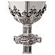 Calice e Patena Molina medaglioni santi stile gotico argento massiccio 925 s4