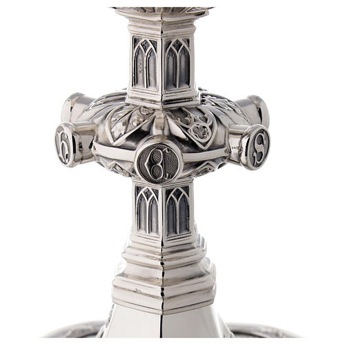 Molina chalice and paten with medallions representing the saints Gothic style in 925 solid sterling silver 5