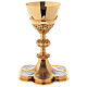 Chalice, ciborium and paten Molina with images of the life of Jesus Christ Gothic style in gold 925 solid sterling silver s2