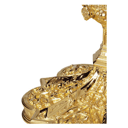 Calice et Patène Molina en bain d'or 24 carats style gotique coupe argent 925 doré 3