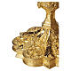 Calice e Patena Molina in bagno d'oro 24 carati stile gotico argento massiccio 925 dorato s3