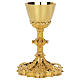 Gothic style chalice and paten Molina wet in 24 karat gold and in golden 925 solid sterling silver s1
