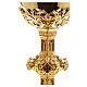 Gothic style chalice and paten Molina wet in 24 karat gold and in golden 925 solid sterling silver s2