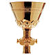 Gold 925 sterling silver chalice and paten Molina in Gothic style with psalm 115 s2