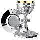 Chalice and paten Molina decorated with crosses in gothic style with cup in 925 sterling silver s1