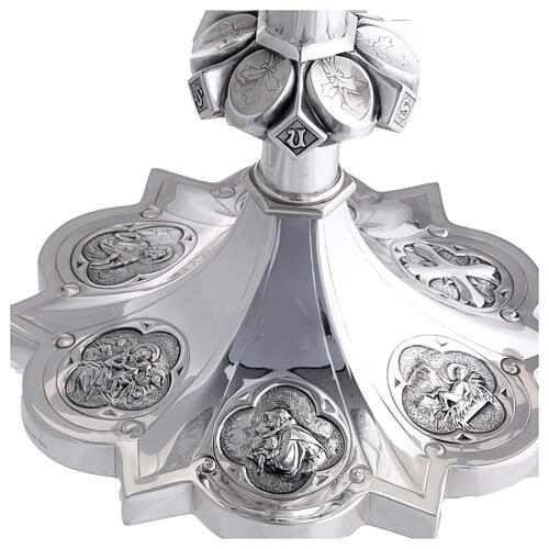 Chalice and paten Molina in 925 solid sterling silver with crosses in Gothic style 11