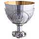 Chalice and paten Molina in 925 solid sterling silver with crosses in Gothic style s7