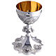Chalice and paten Molina in 925 solid sterling silver with crosses in Gothic style s10