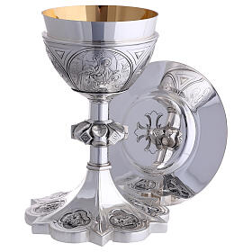 Cáliz y Patena Molina cruces estilo gótico plata maciza 925