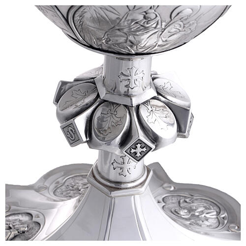 Calice e Patena Molina croci stile gotico argento massiccio 925 14