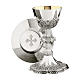 Calice Pisside Patena Molina filigrana stile gotico ottone argentato s1