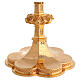 Cálice píxide patena Molina gravura copa Salmo 115 estilo gótico latão dourado s5